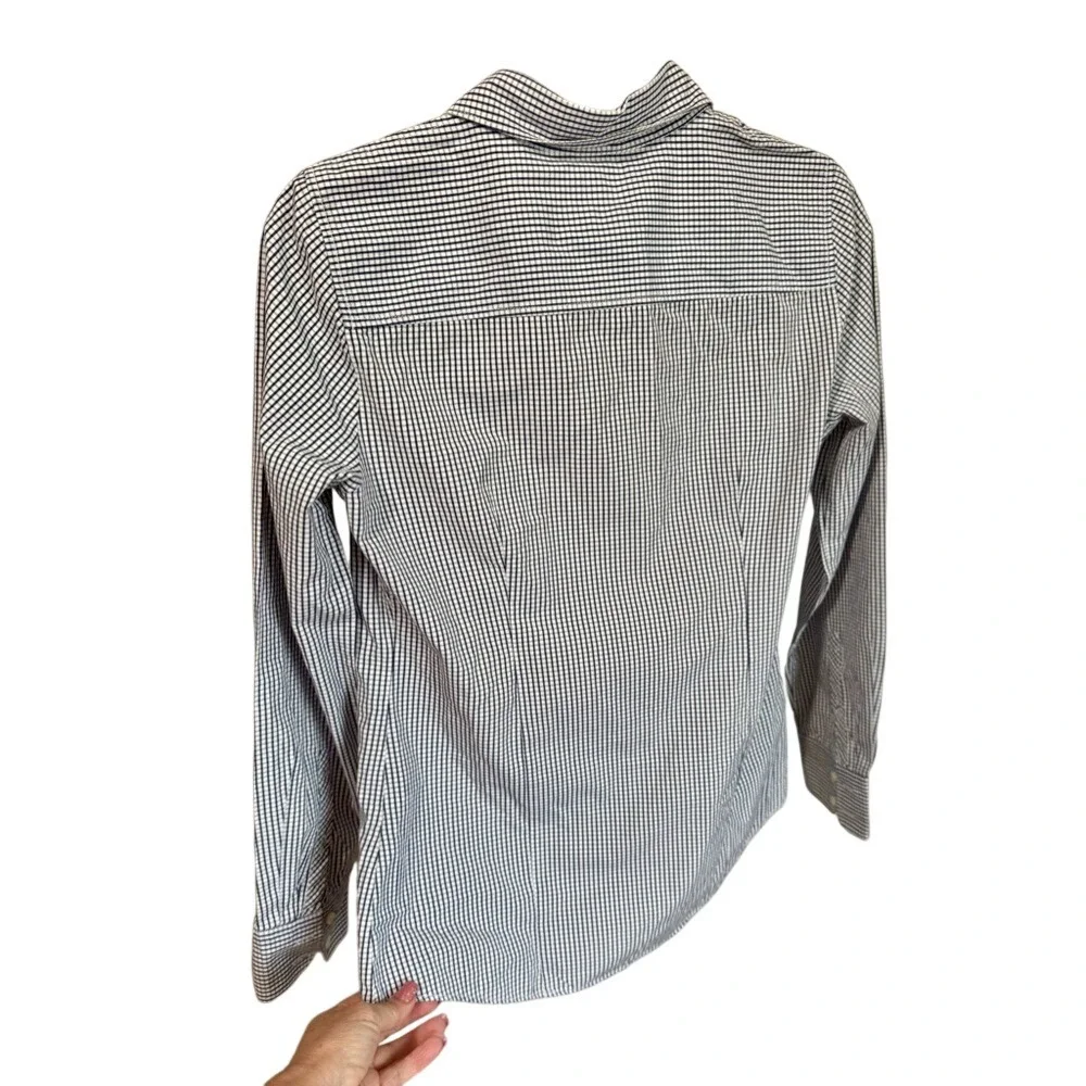 J. Crew‎ Haberdashery Navy and White Checkered Shirt Size S